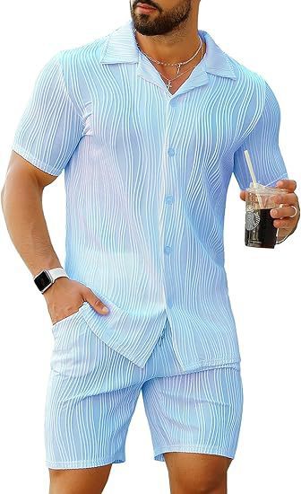 Street Fashion Us - Men's 2 Piece Outfits Short Sleeve