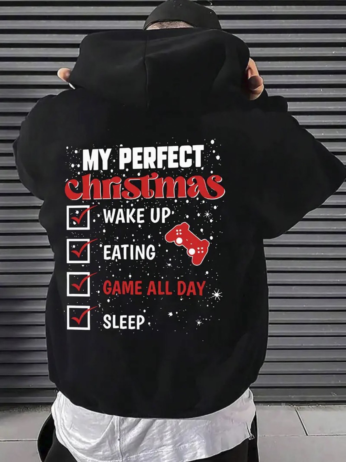 Street Fashion Hong Kong - Men's Casual Fashion Trend Red Christmas