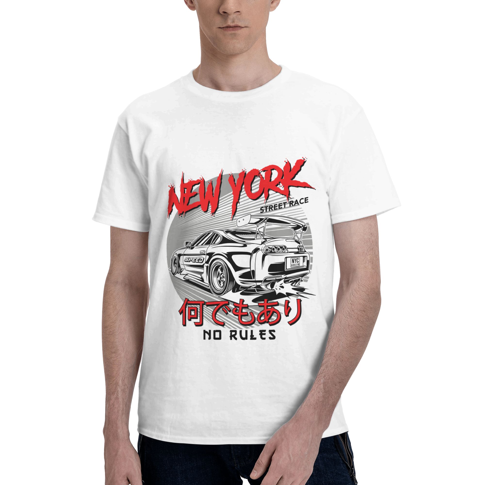Street Fashion Of New York - New York Street Racing Car Print