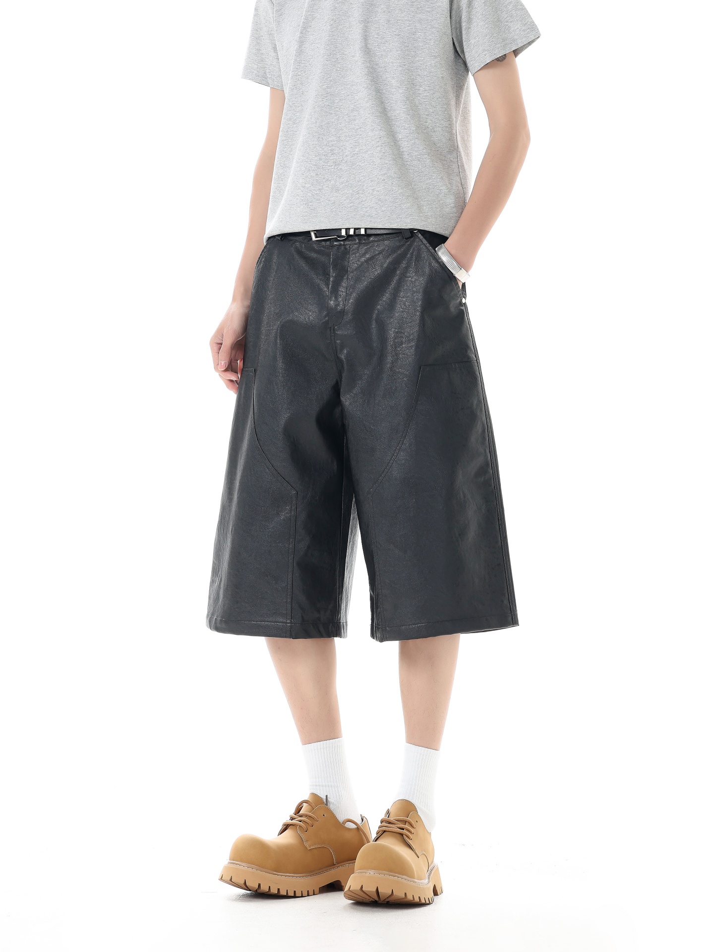 Street Fashion Casual - American High Street Wide Leg Seven-Five