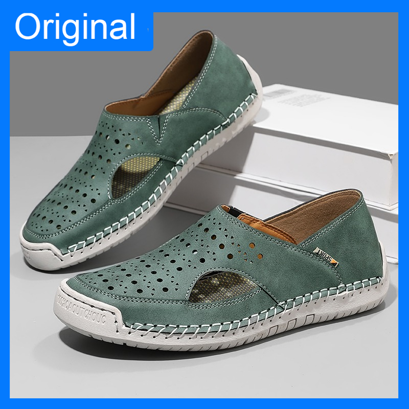 Street Fashion Walk - Unisex Sandals Hand Sewn Leather Hollow