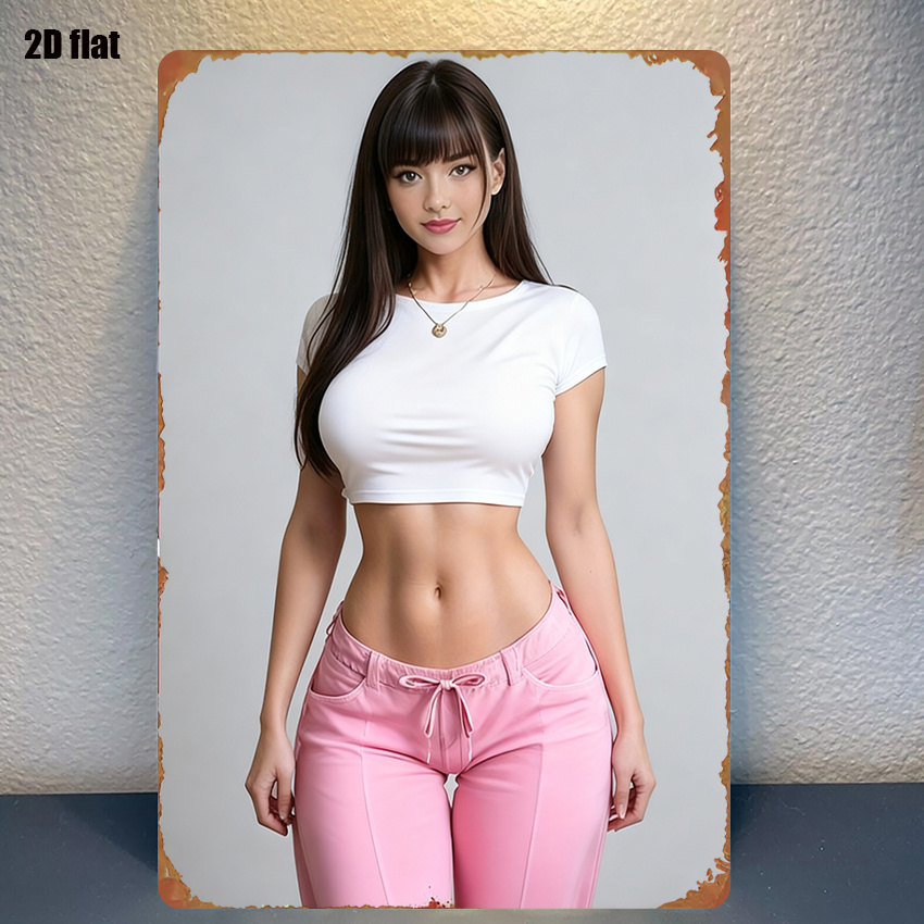 Asian Street Fashion Girls - HD Metal Tin Sign Vintage 2D