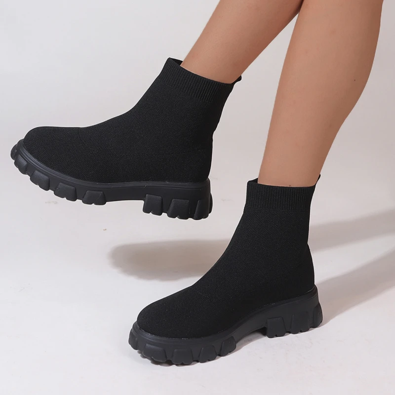 Street Fashion Youtube - Brand Women Ankle Boots Lightweight Casual