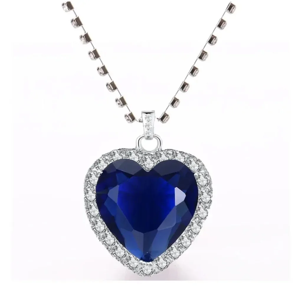 Street Fashion Jewelry - New Simple Ocean Heart Blue Love