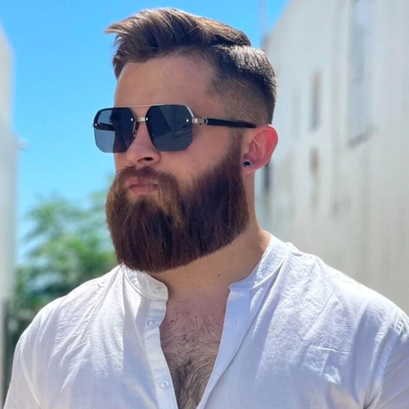 Men's Metal Sunglasses Square  - đánh giá và giá Street Fashion Glasses