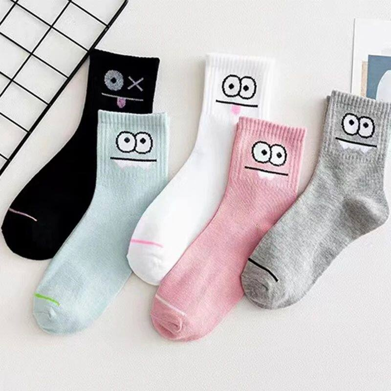 5 Pairs Cute Expression Print  - đánh giá và giá Street Fashion Youtube