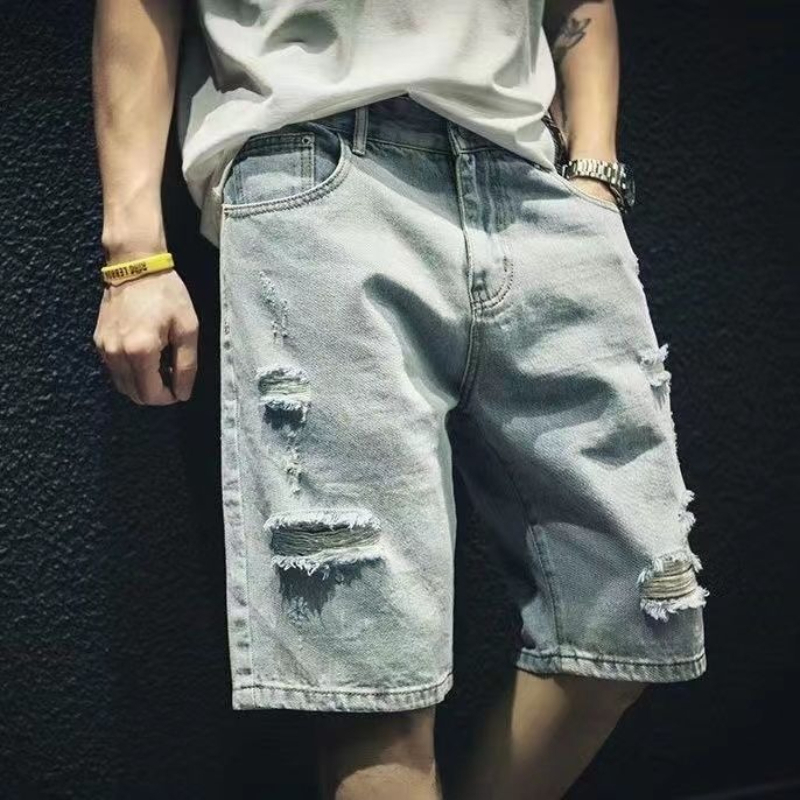 Edgy Cool Men's Ripped Denim S - đánh giá và giá Street Fashion Hong Kong