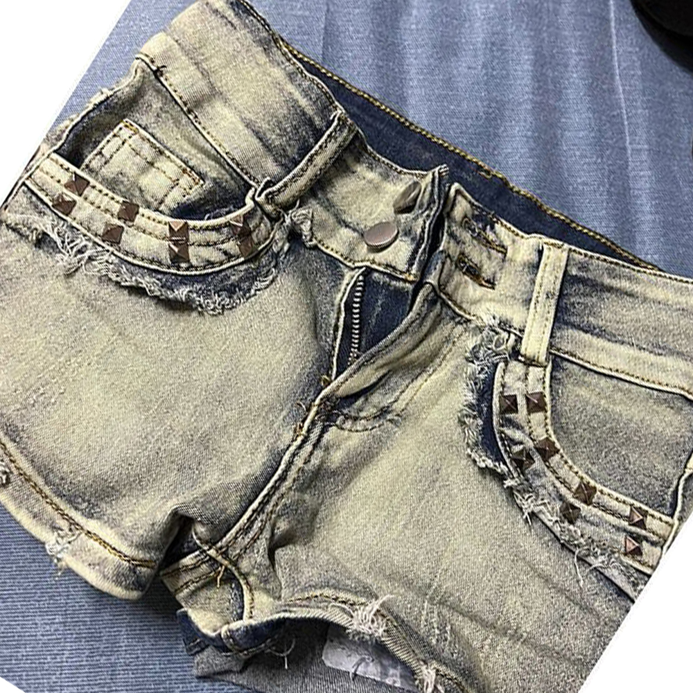 Retroy2K American Rivet Shorts - đánh giá và giá Street Fashion Girl