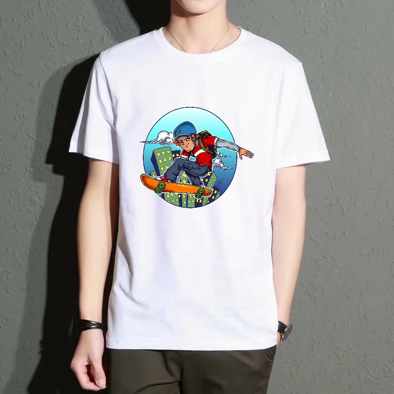 Men's Black Round-Neck Short-S - đánh giá và giá Street Fashion Youth