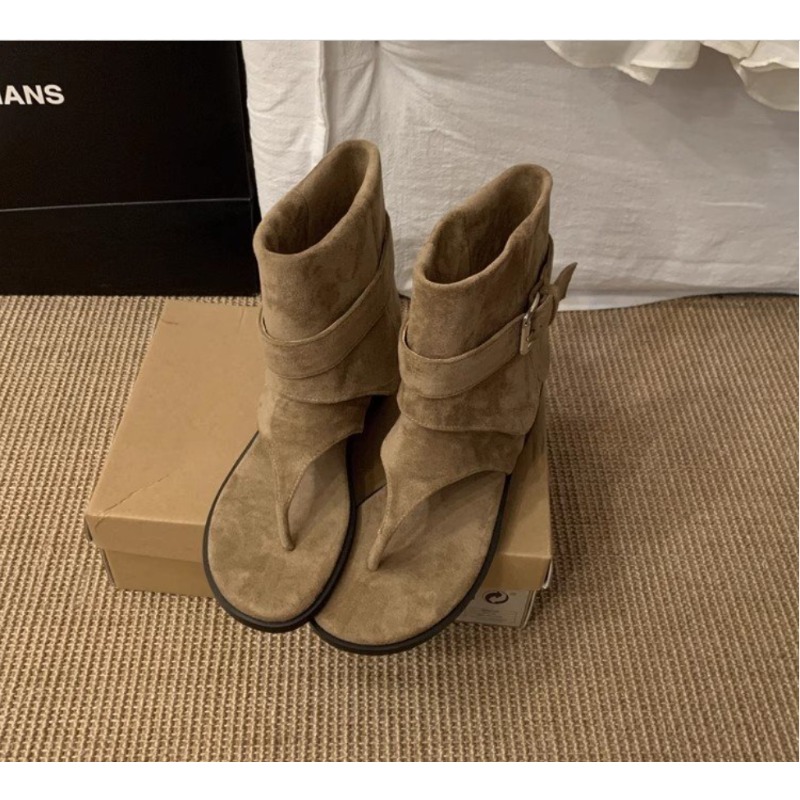 2025Spring Clip Toe Flats Sand - đánh giá và giá Street Fashion Rome