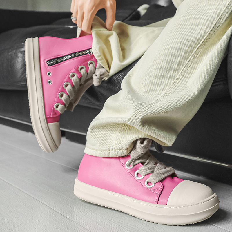 Original Pink Men High-top Sne - đánh giá và giá Street Fashion Rome