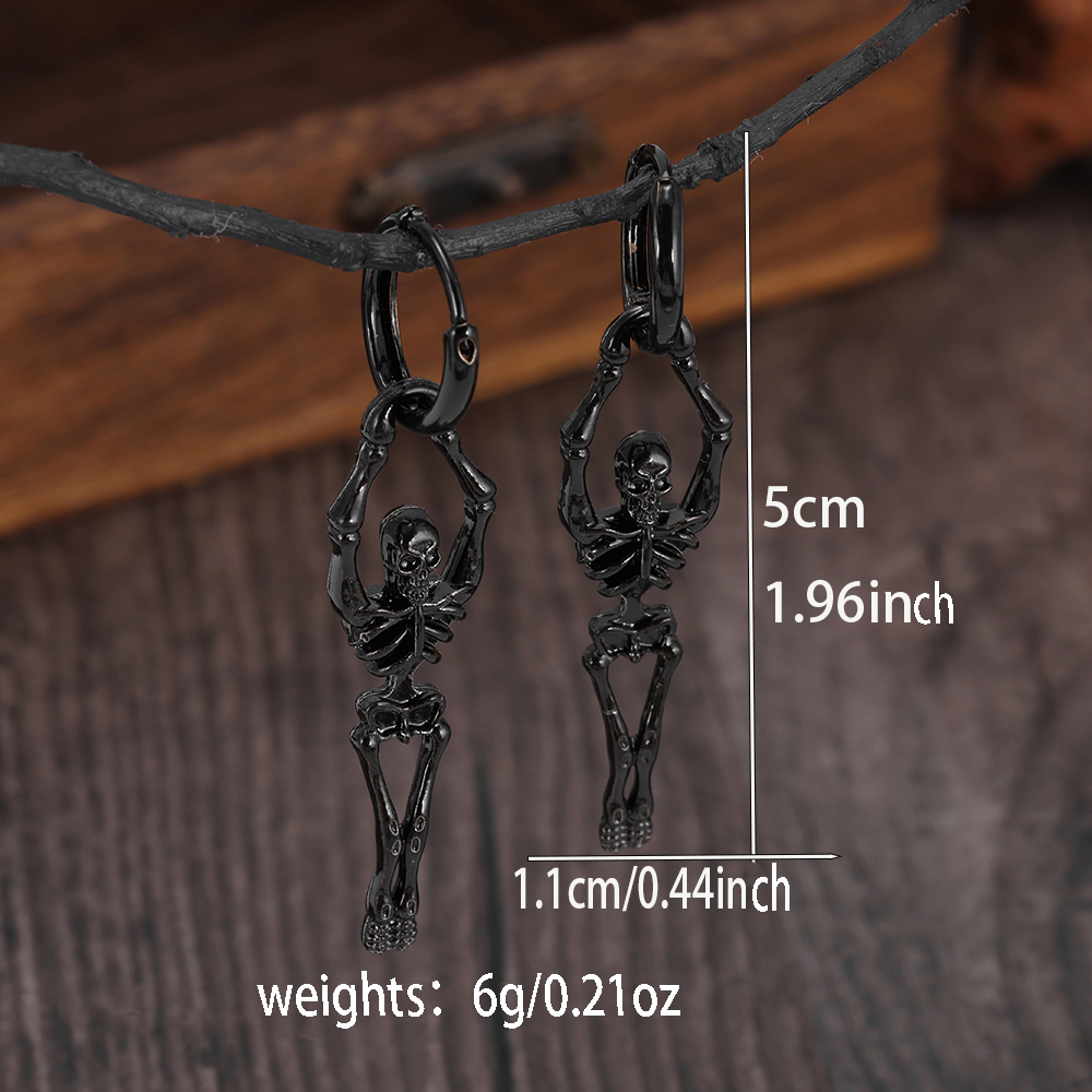 Dark 3D Skeleton Earrings – Di - đánh giá và giá Street Fashion Vibes