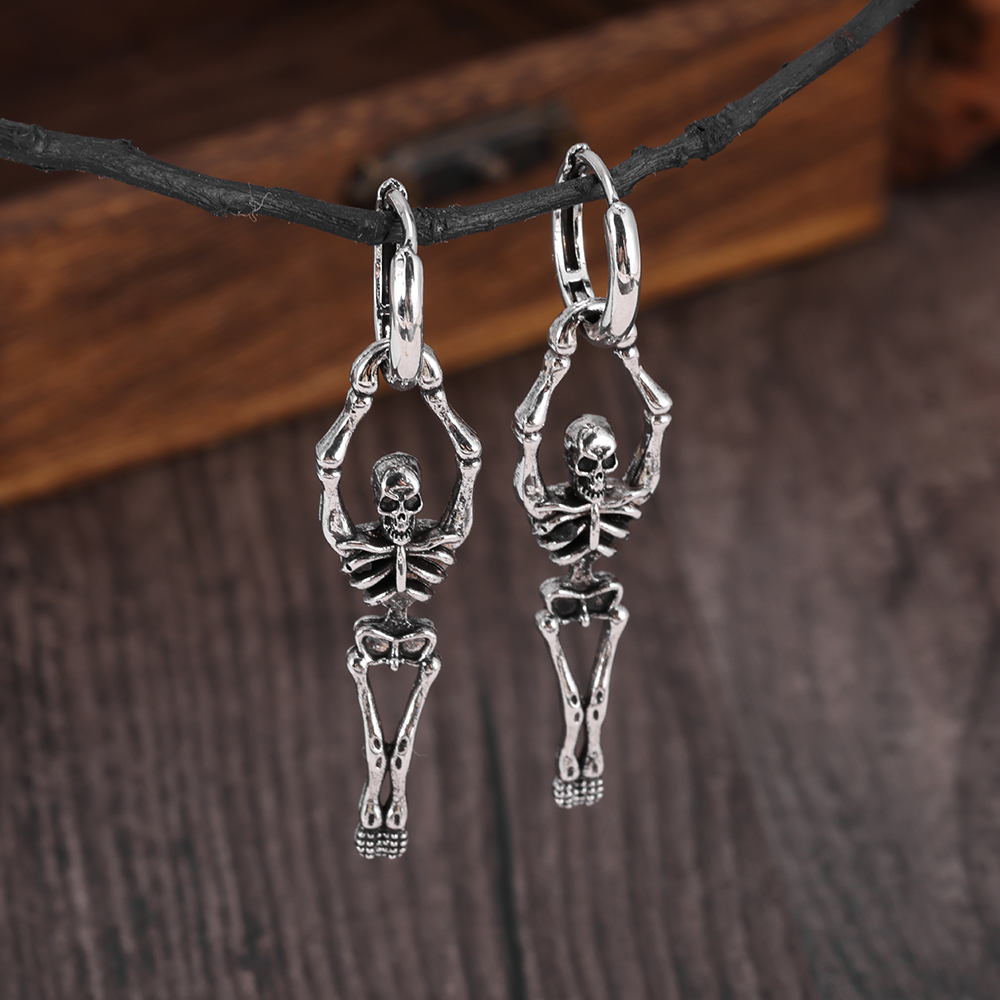 Dark 3D Skeleton Earrings – Di - đánh giá và giá Street Fashion Vibes