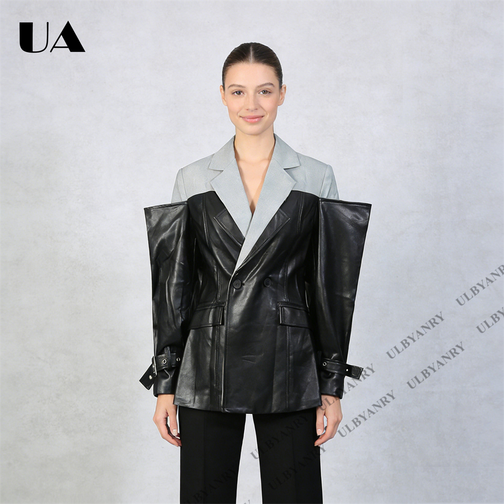 ULBYANRY Colorblock Faux Leath - đánh giá và giá Street Fashion Week
