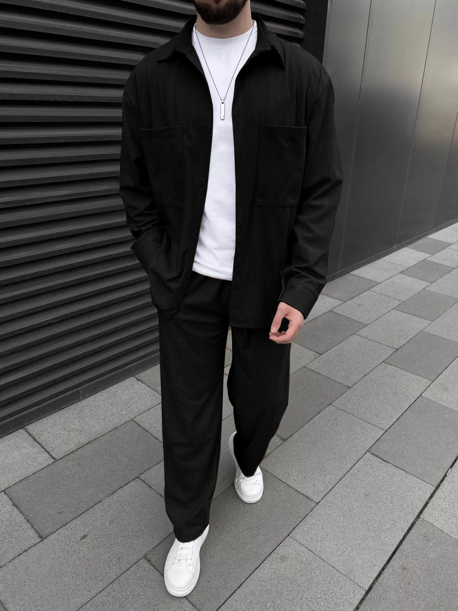 Men's corduroy two-piece outfi - đánh giá và giá Street Fashion In China