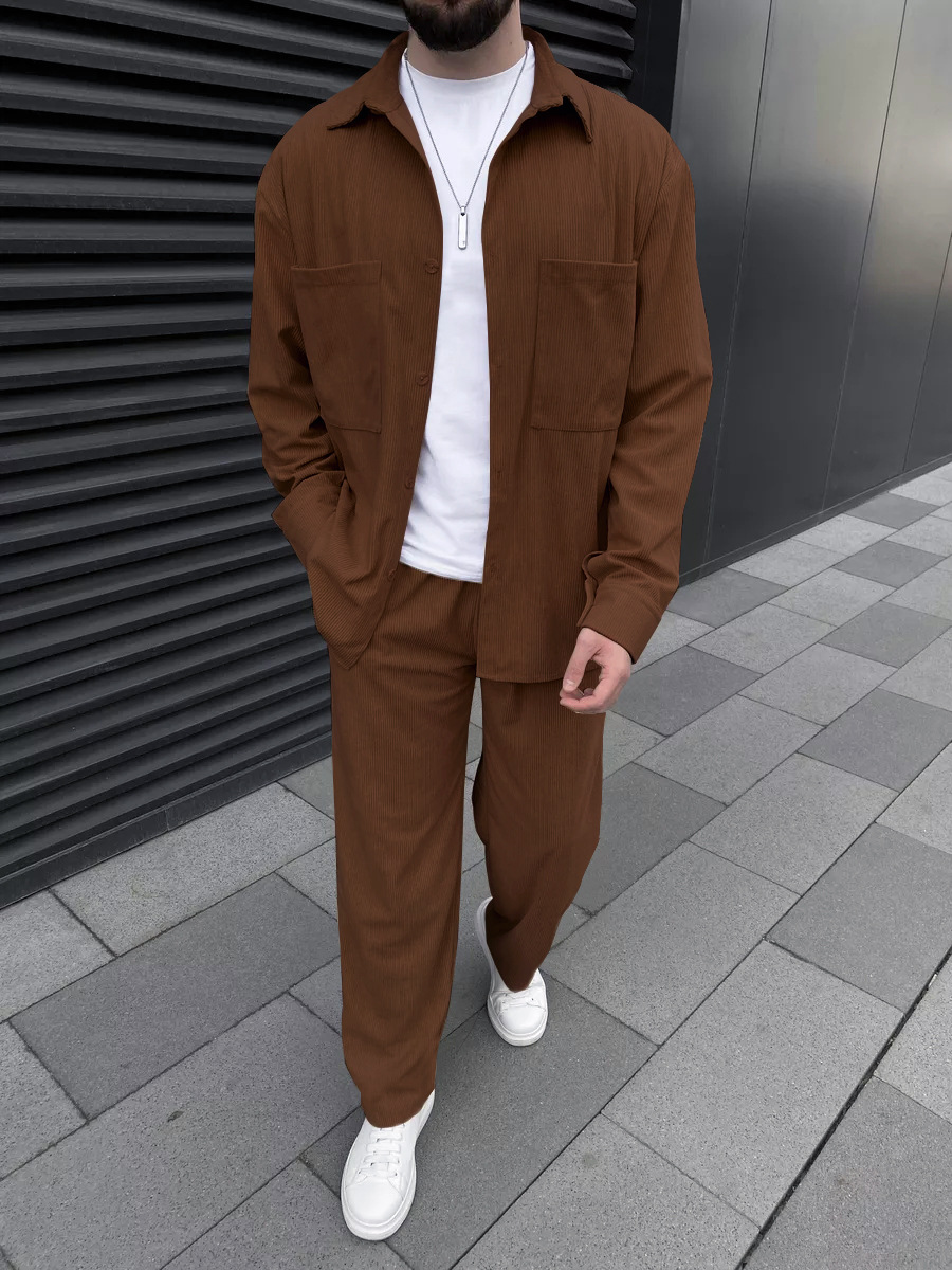 Men's corduroy two-piece outfi - đánh giá và giá Street Fashion In China