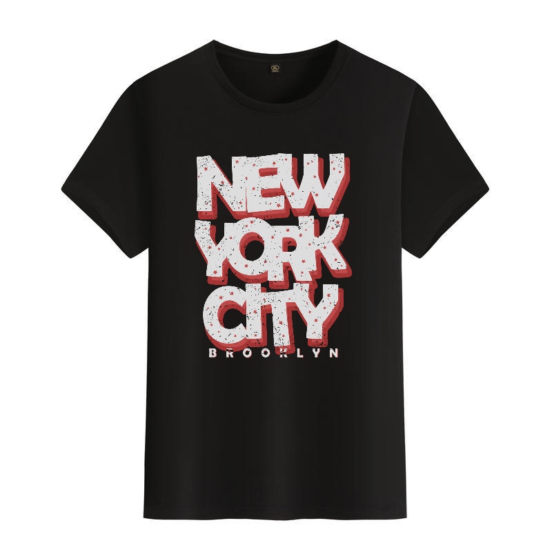 Men's Black Round-Neck Short-S - đánh giá và giá Street Fashion Of New York