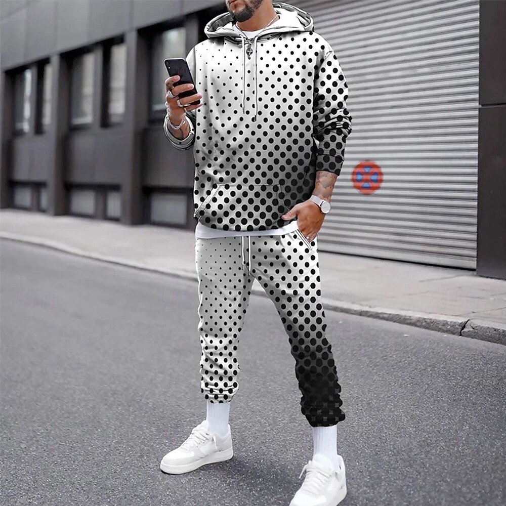 Funny 3D Polka Dot Print Men's - đánh giá và giá Street Fashion In China