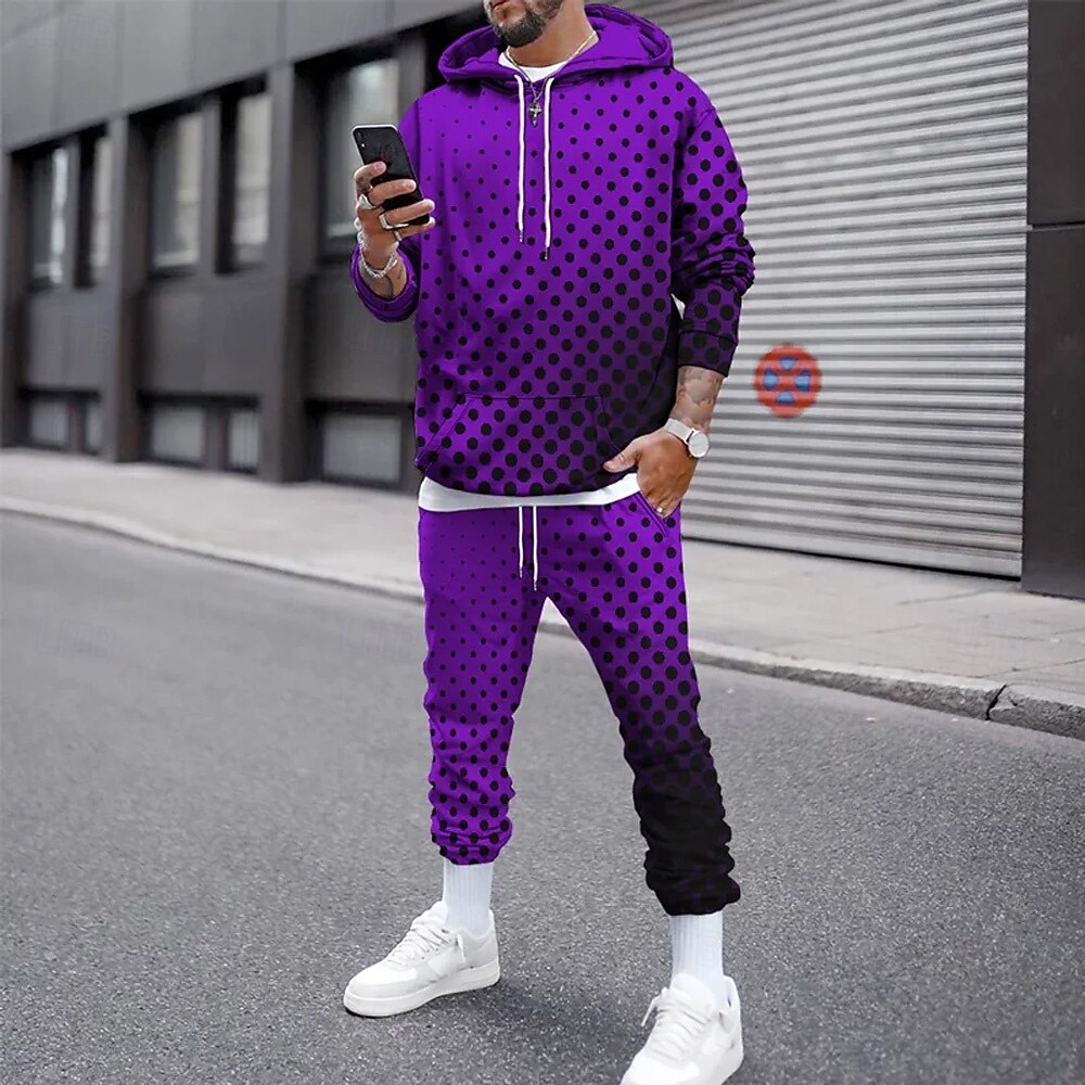 Funny 3D Polka Dot Print Men's - đánh giá và giá Street Fashion In China