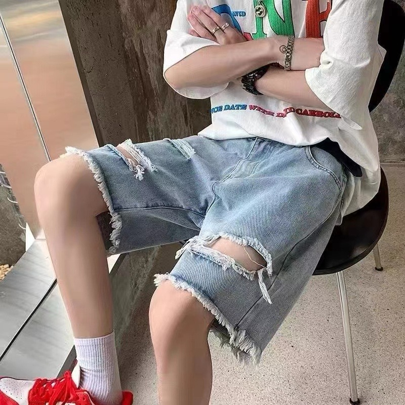 Summer Men's Denim Shorts Retr - đánh giá và giá Street Fashion Hong Kong