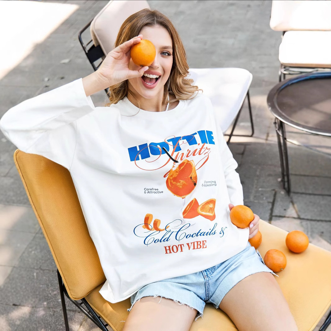 Hot Vibe Cute Juice Graphic Sw - đánh giá và giá Street Fashion Vibes