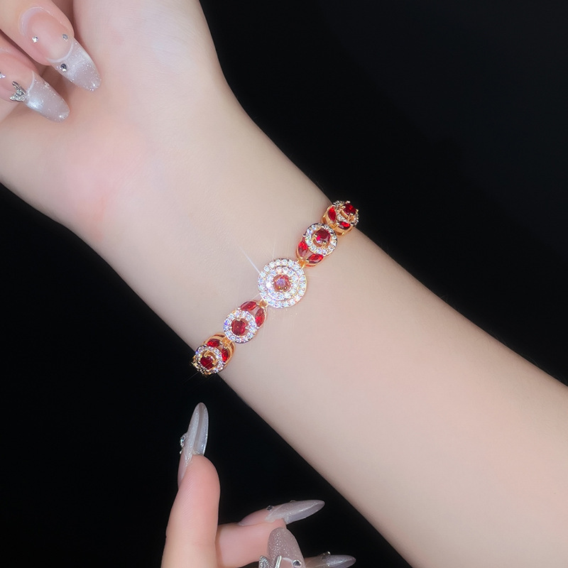 Red Zirconia Bracelet Women's  - đánh giá và giá Street Fashion Jewelry