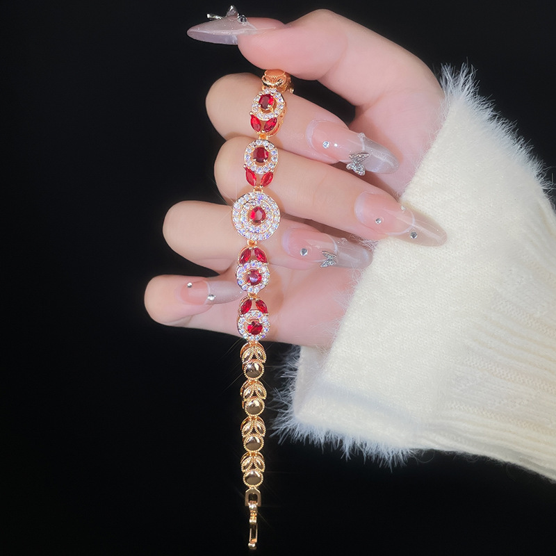 Red Zirconia Bracelet Women's  - đánh giá và giá Street Fashion Jewelry