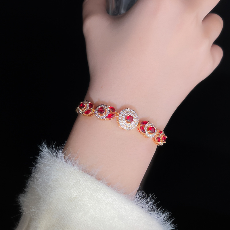 Red Zirconia Bracelet Women's  - đánh giá và giá Street Fashion Jewelry