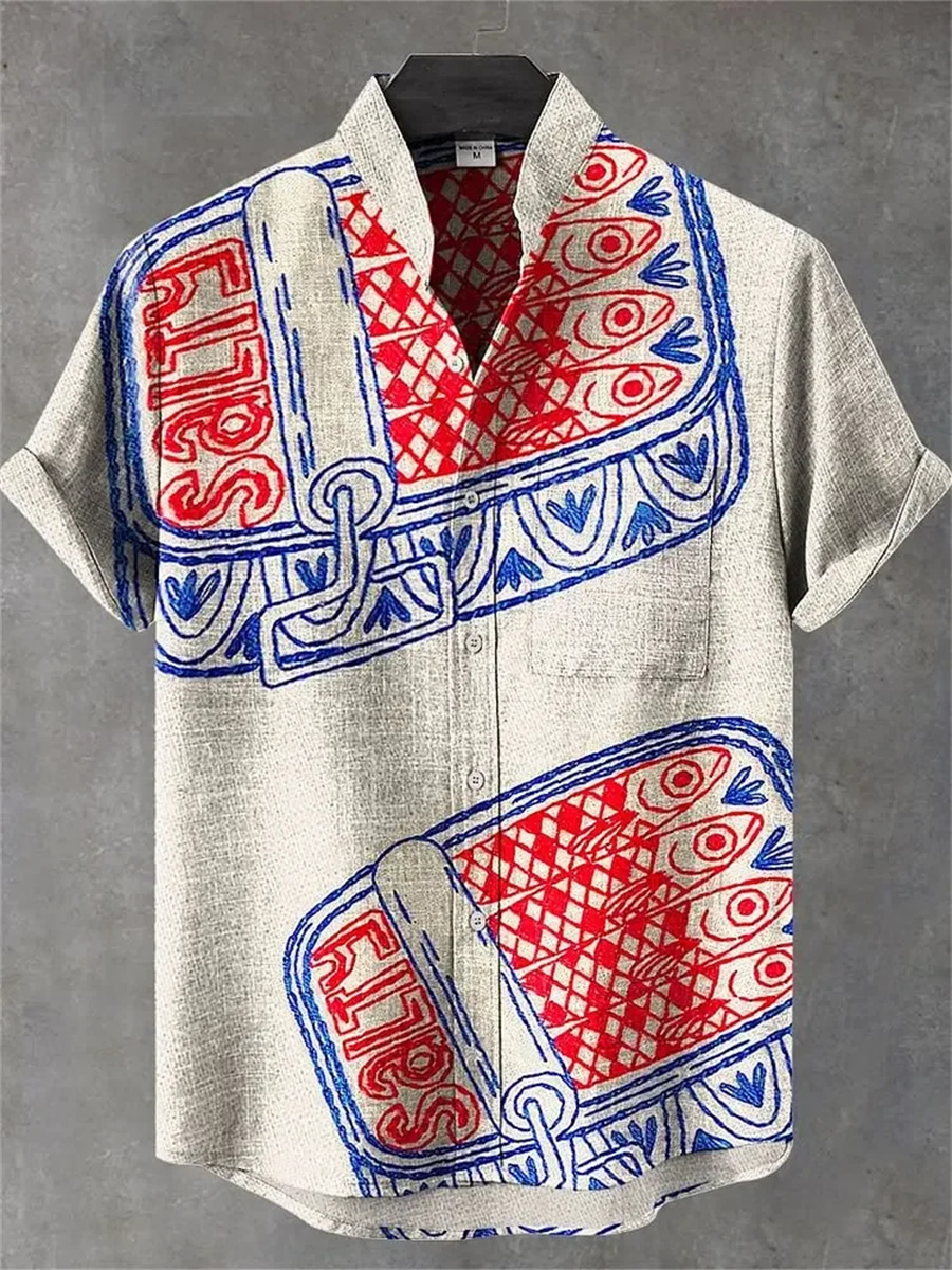 Men's irregular pattern printe - đánh giá và giá Street Fashion Men 2025