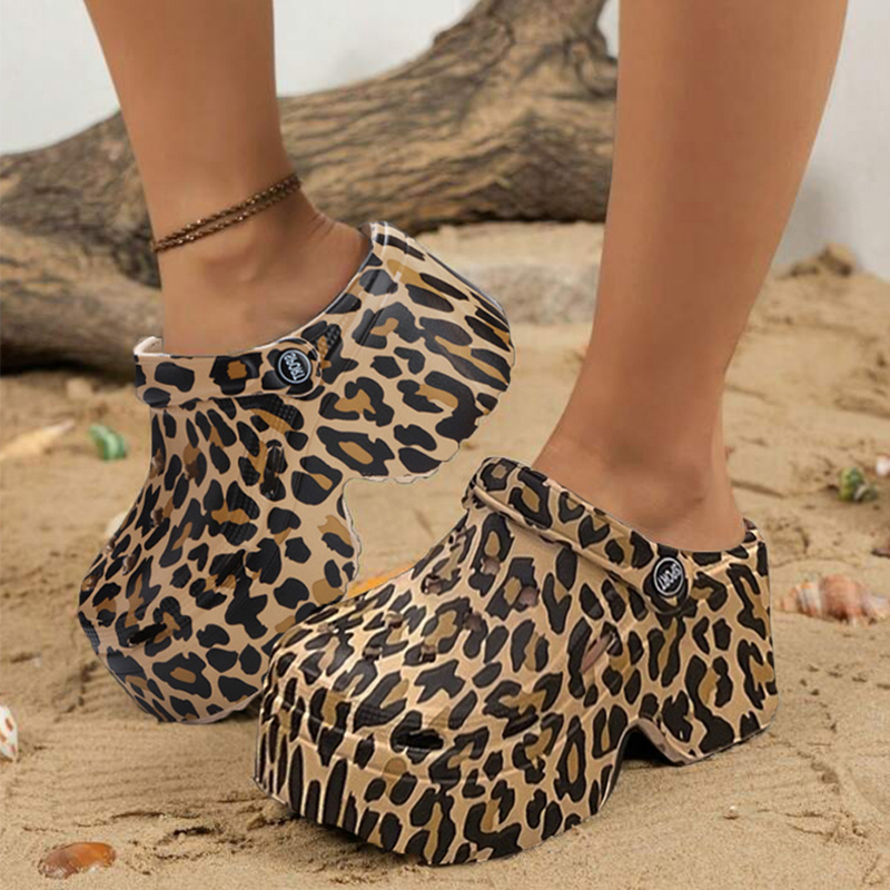 Leopard Platform Clogs for Wom - đánh giá và giá Street Fashion Girl