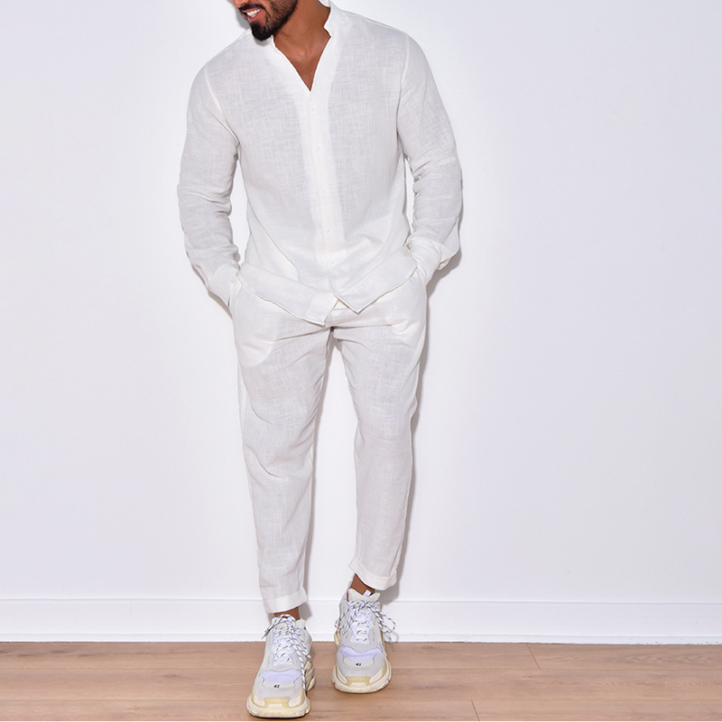 Men's casual cotton two-piece  - đánh giá và giá Street Fashion Week