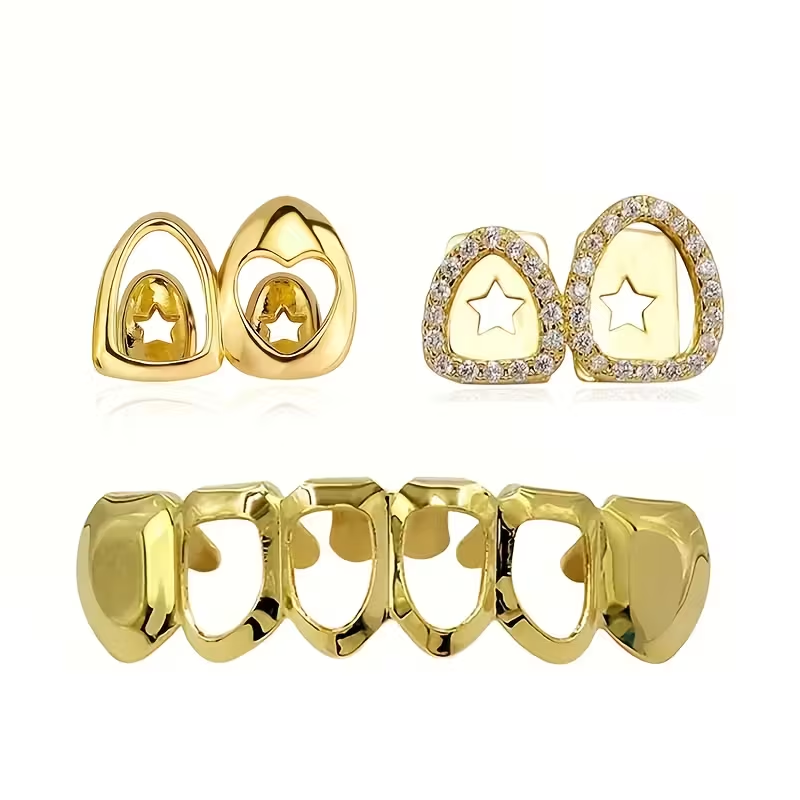 3Pcs Hip Hop Fashion Hollow-Ou - đánh giá và giá Street Fashion Jewelry