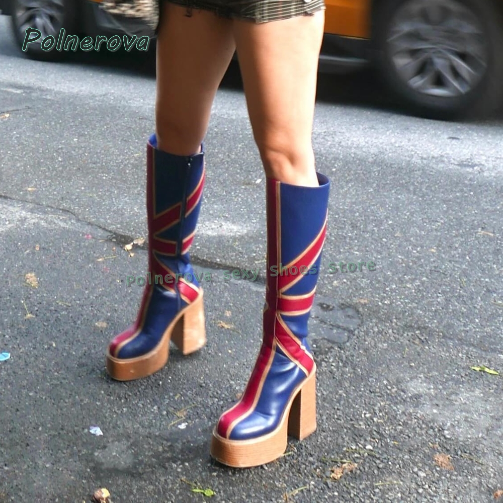 Union Jack Platform Fashion Bo - đánh giá và giá Street Fashion Girl